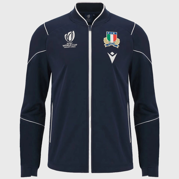 Macron Italy Rugby World Cup 2023 Full Zip Top - Rugbystuff.com