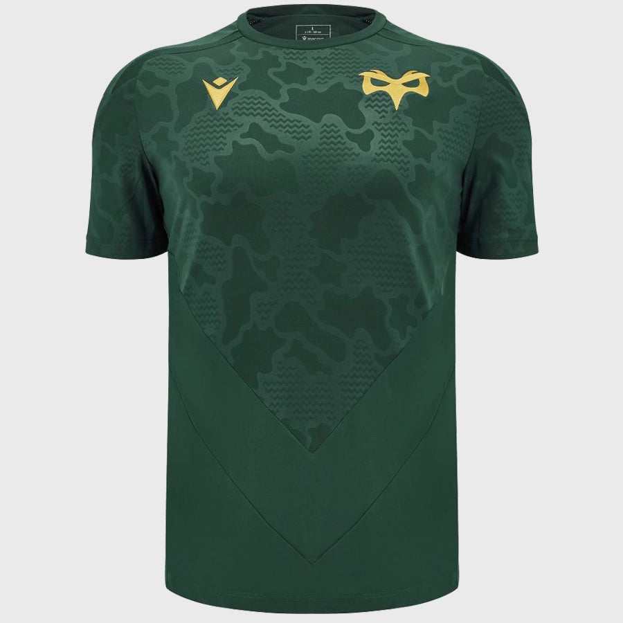 Macron Ospreys Poly Tee Green Camo - Rugbystuff.com