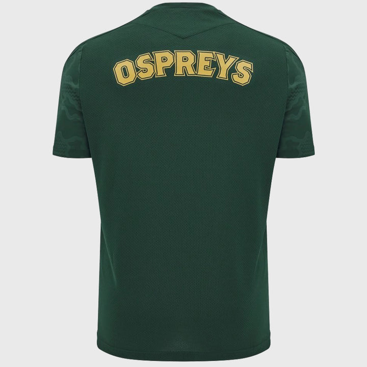 Macron Ospreys Poly Tee Green Camo - Rugbystuff.com