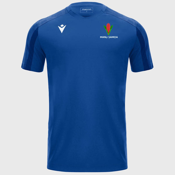 Macron Samoa Rugby Men's Poly Dry T-Shirt Royal 2023/24