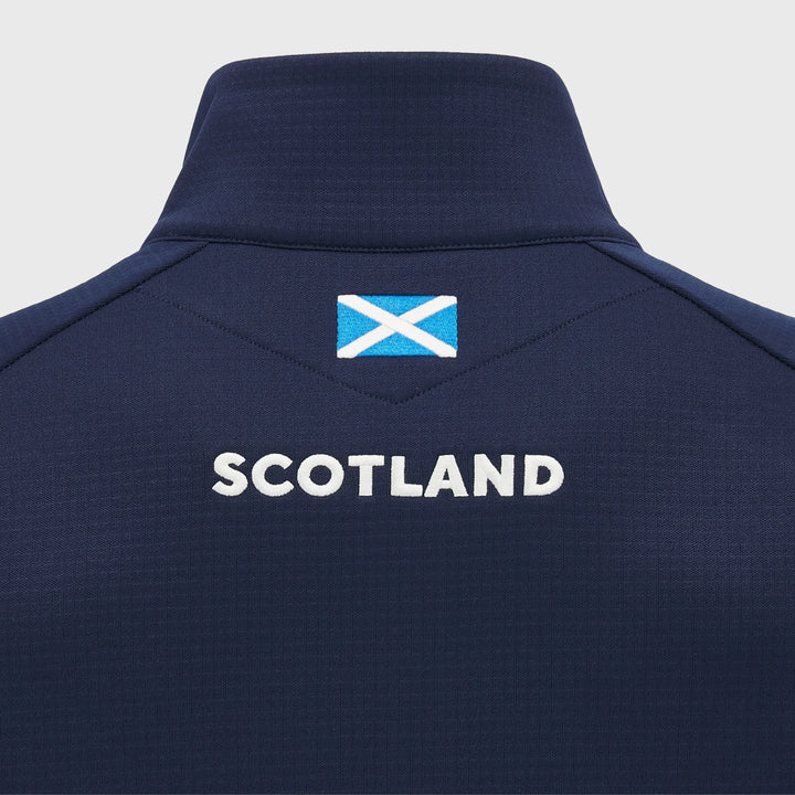 Macron Scotland Rugby 3D Training 1/4 Zip Navy - Rugbystuff.com