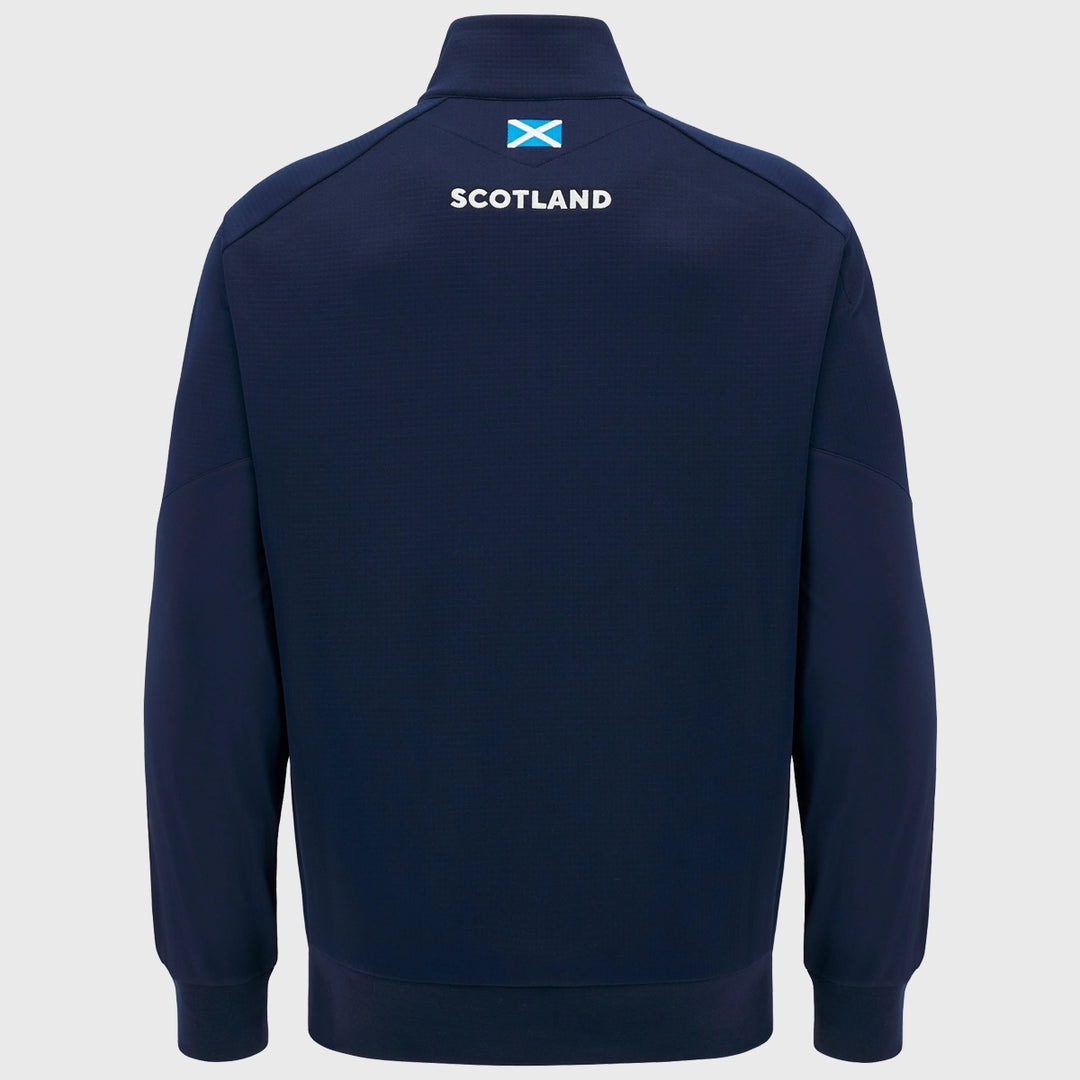 Macron Scotland Rugby 3D Training 1/4 Zip Navy - Rugbystuff.com