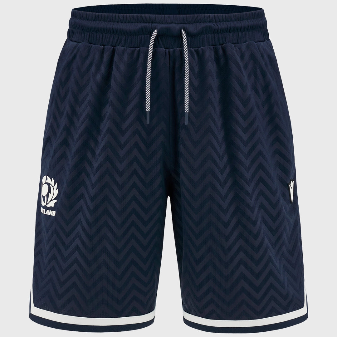 Macron Scotland Rugby Basketball Shorts Navy - Rugbystuff.com