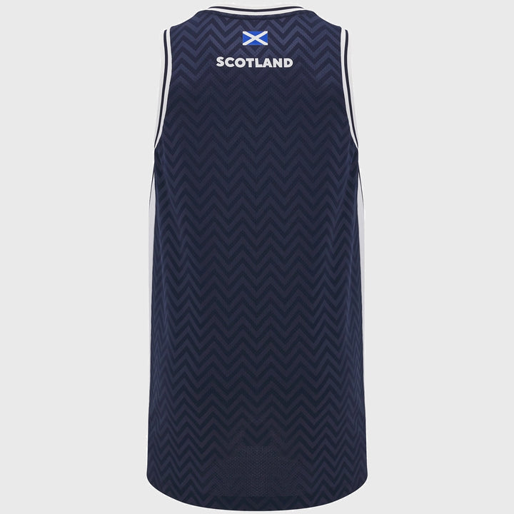 Macron Scotland Rugby Training Basketball Singlet Navy - Rugbystuff.com