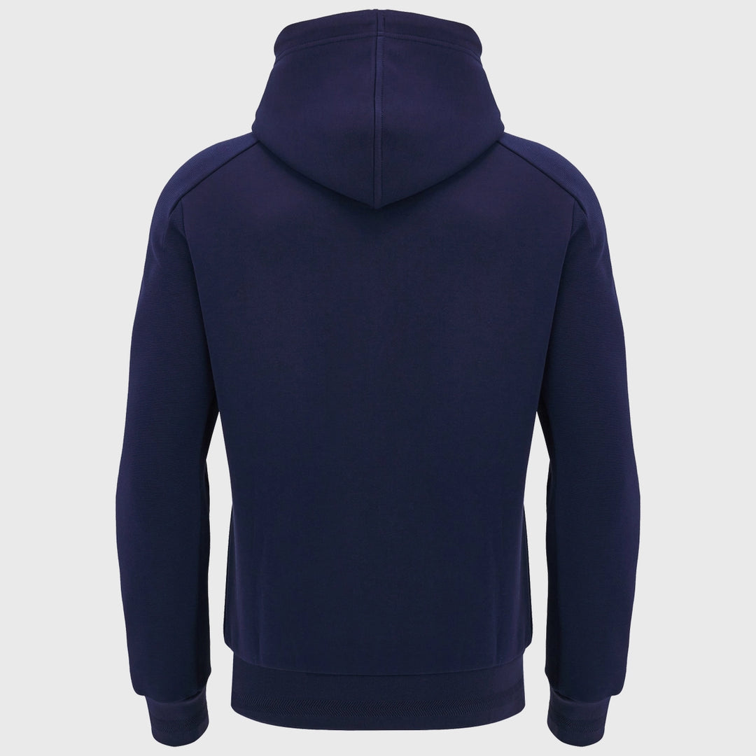 Macron Scotland Rugby Athleisure Full Zip Hoody Navy - Rugbystuff.com