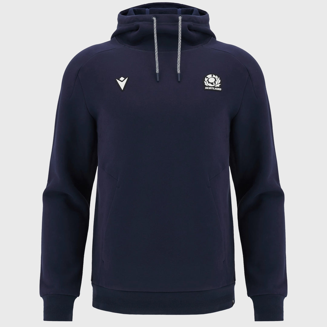 Macron Scotland Rugby Athleisure Hoody Navy - Rugbystuff.com