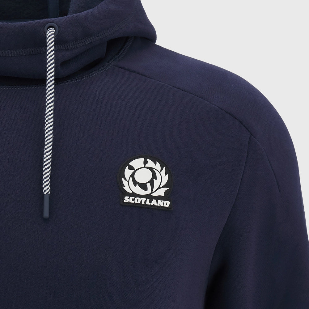 Macron Scotland Rugby Athleisure Hoody Navy - Rugbystuff.com