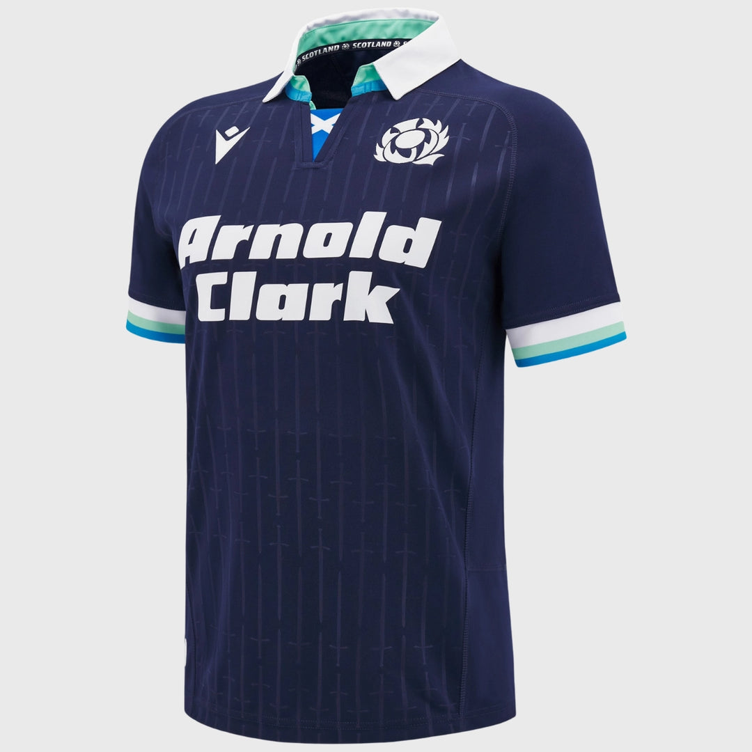 Macron Scotland Kid's Home Replica Rugby Shirt 2024/25 - Rugbystuff.com