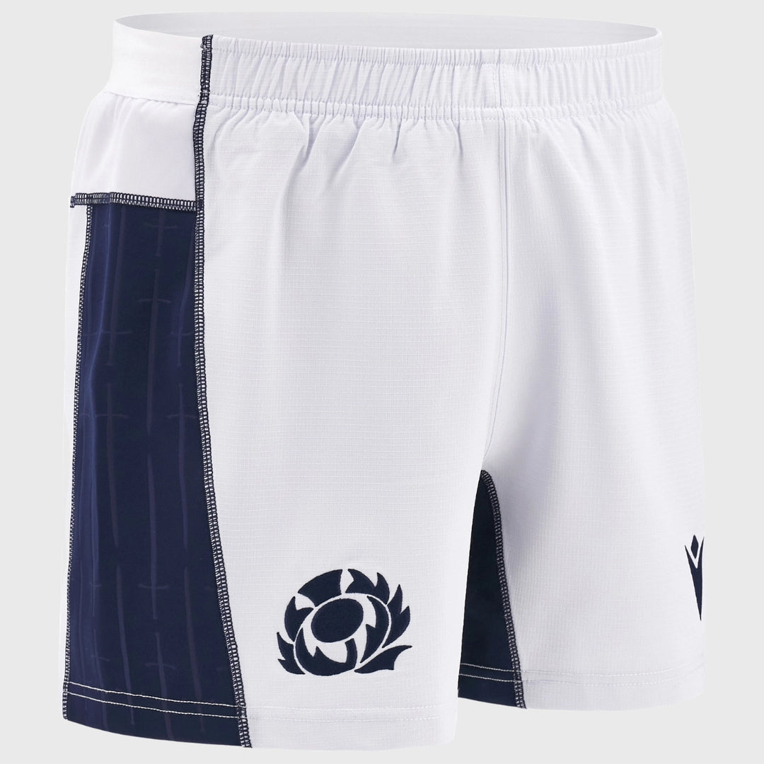 Macron Scotland Kid's Home Rugby Shorts 2024/25 - Rugbystuff.com