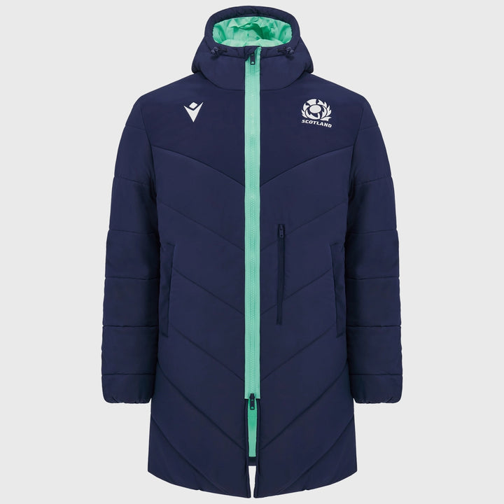 Macron Scotland Rugby Padded Jacket Navy - Rugbystuff.com