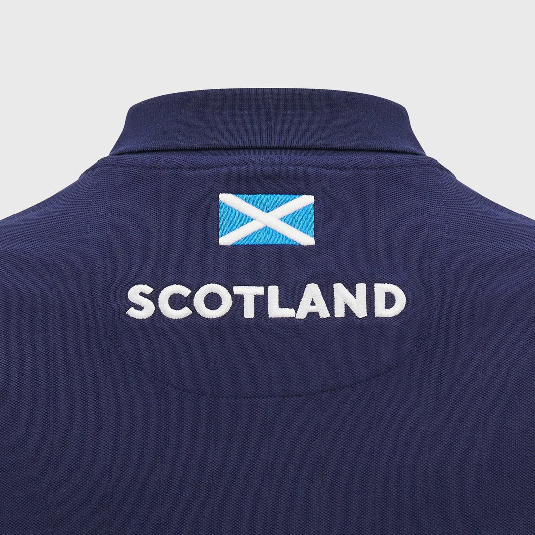 Macron Scotland Rugby Women's Polo Shirt Navy - Rugbystuff.com