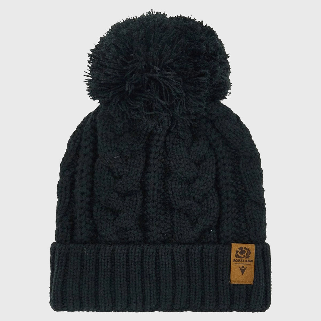 Macron Scotland Rugby Woven Bobble Beanie Hat - Rugbystuff.com