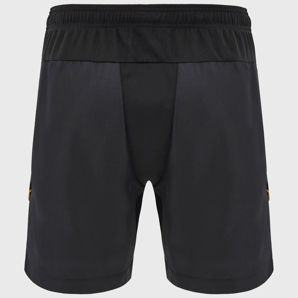 Macron Wales Rugby Training Bermuda Shorts Black - Rugbystuff.com