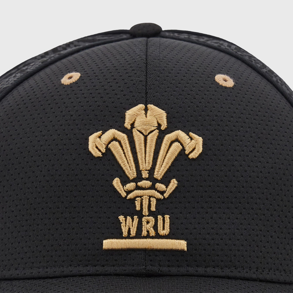 Macron Wales Rugby Baseball Cap Black - Rugbystuff.com