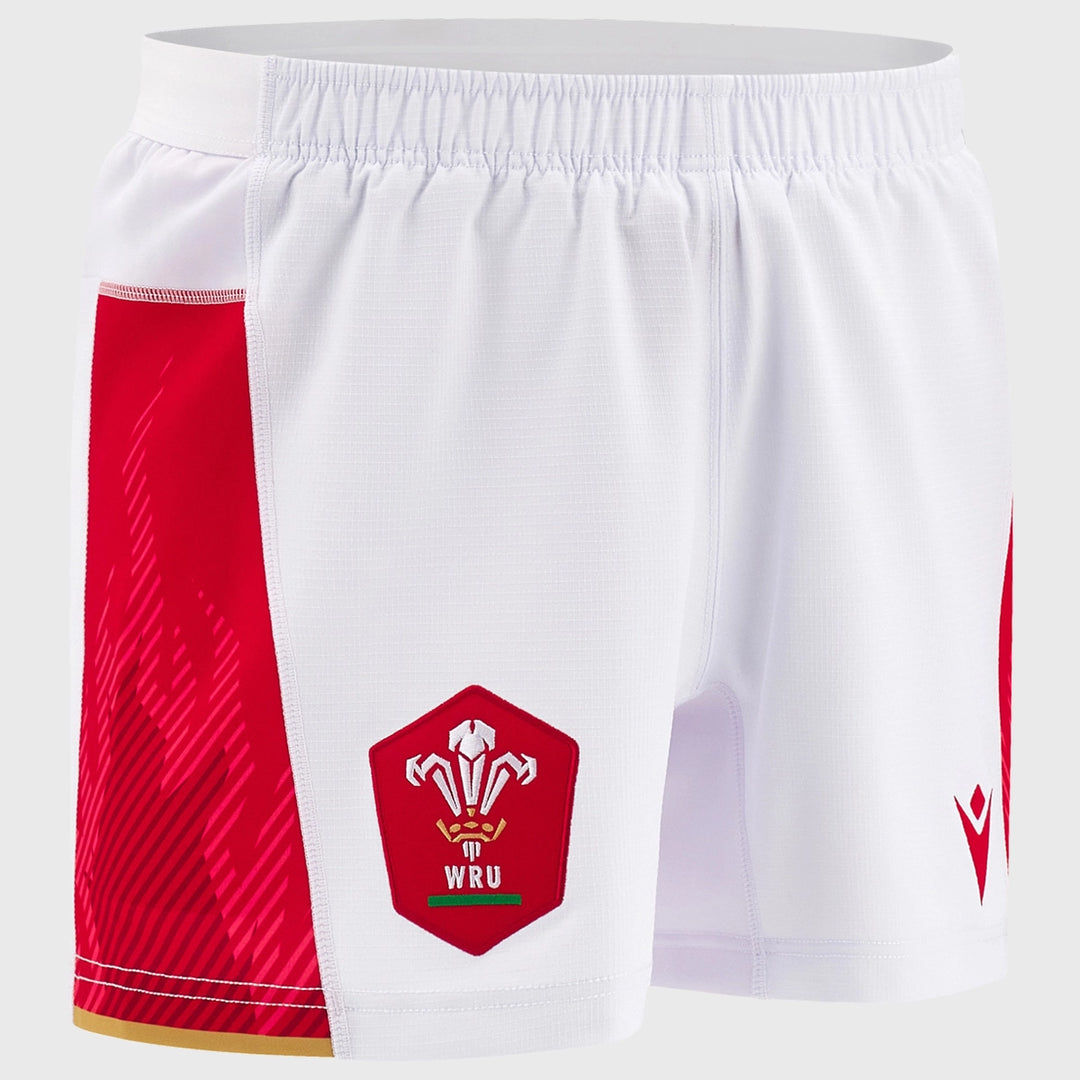 Macron Wales Men's Home Rugby Shorts 2024/25 - Rugbystuff.com