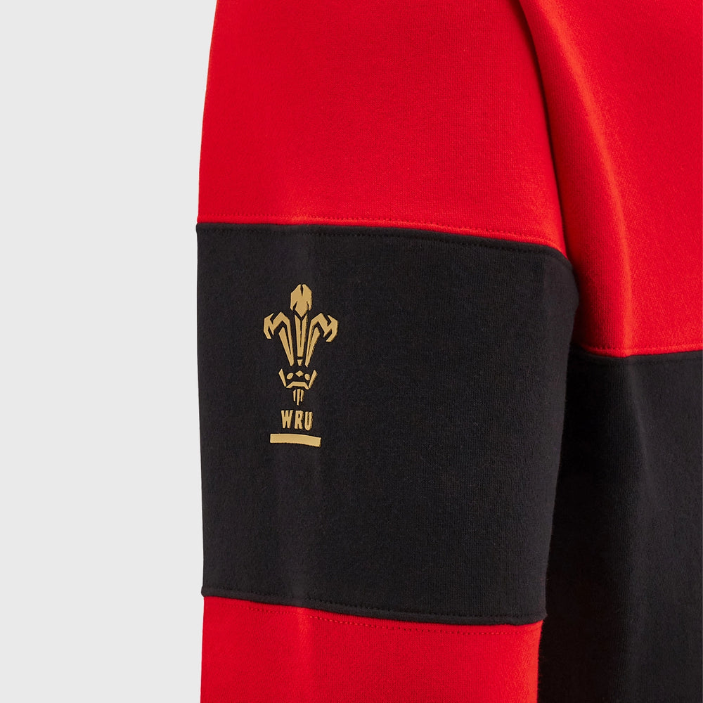 Macron Wales Rugby Kid's Leisure Hoody Red - Rugbystuff.com