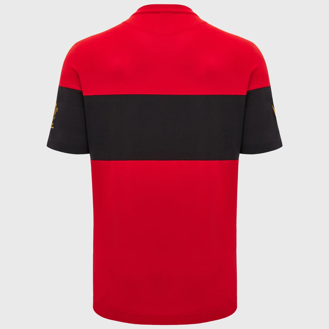 Macron Wales Rugby Leisure Cotton Tee Red - Rugbystuff.com