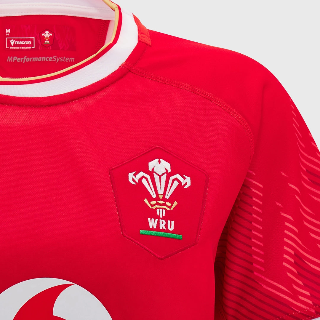 Macron Wales Women's Home Replica Rugby Shirt 2024/25 - Rugbystuff.com