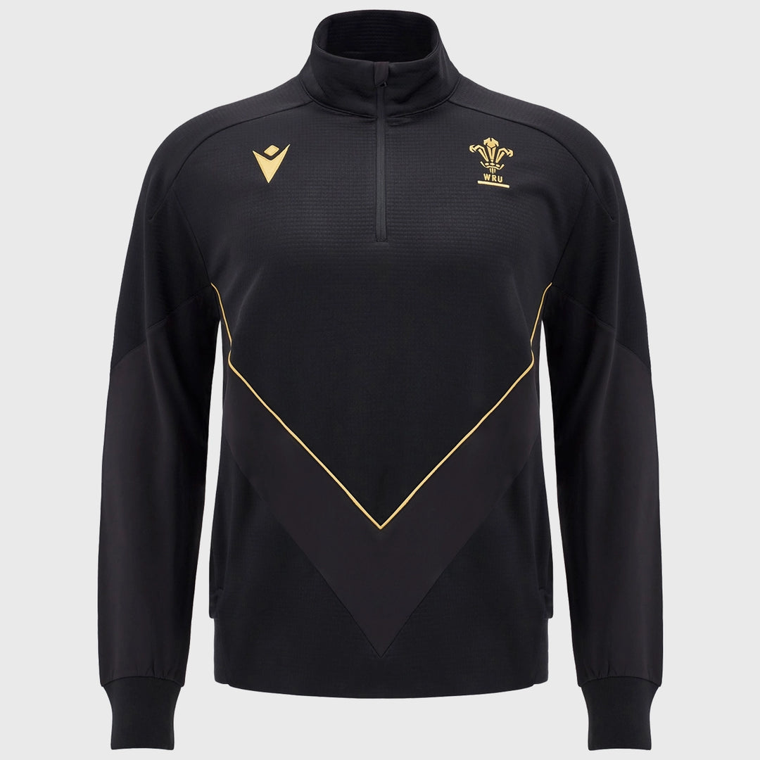 Macron Wales Rugby 3D Fleece Black - Rugbystuff.com