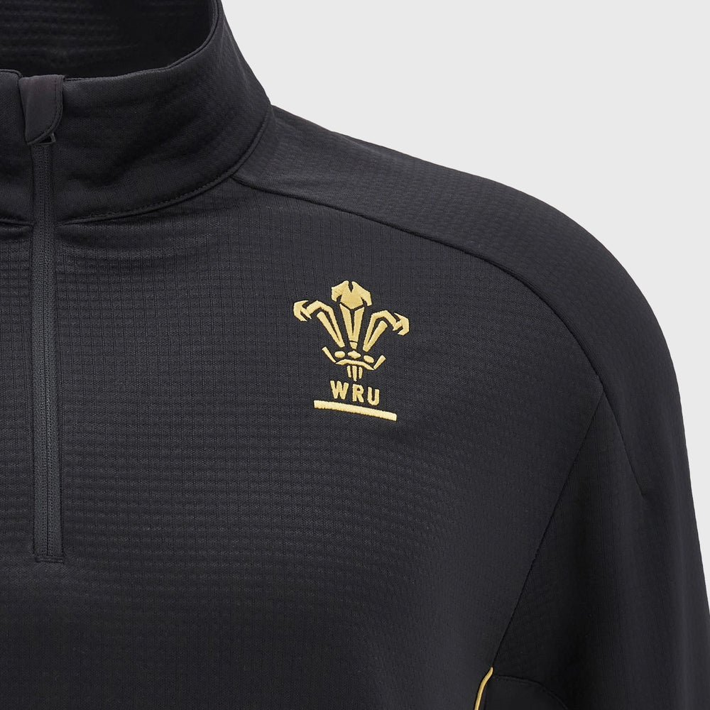 Macron Wales Rugby 3D Fleece Black - Rugbystuff.com