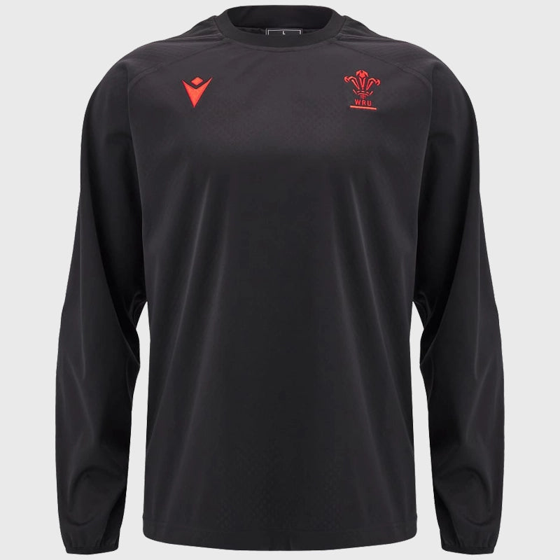 Macron Wales Rugby Contact Top Black - Rugbystuff.com