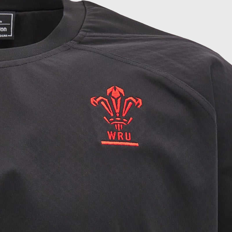 Macron Wales Rugby Contact Top Black - Rugbystuff.com