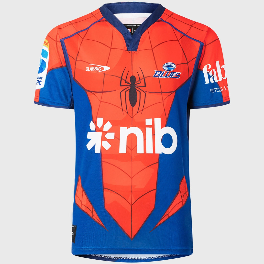 Classic Blues Spider-Man Men's Replica Rugby Shirt - Rugbystuff.com