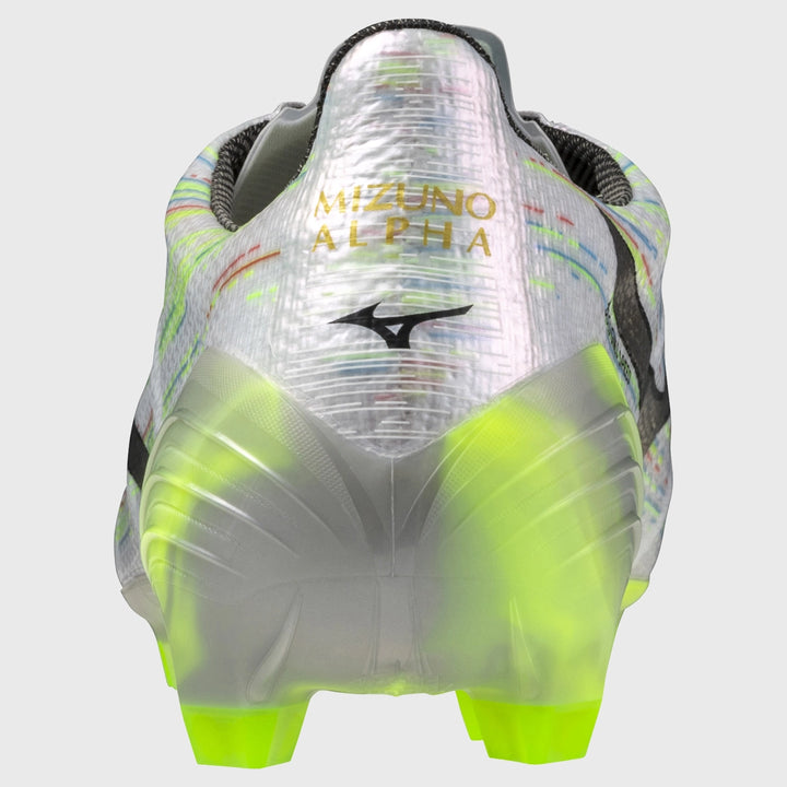 Mizuno α Alpha Elite MD Rugby Boots White/Silver - Rugbystuff.com