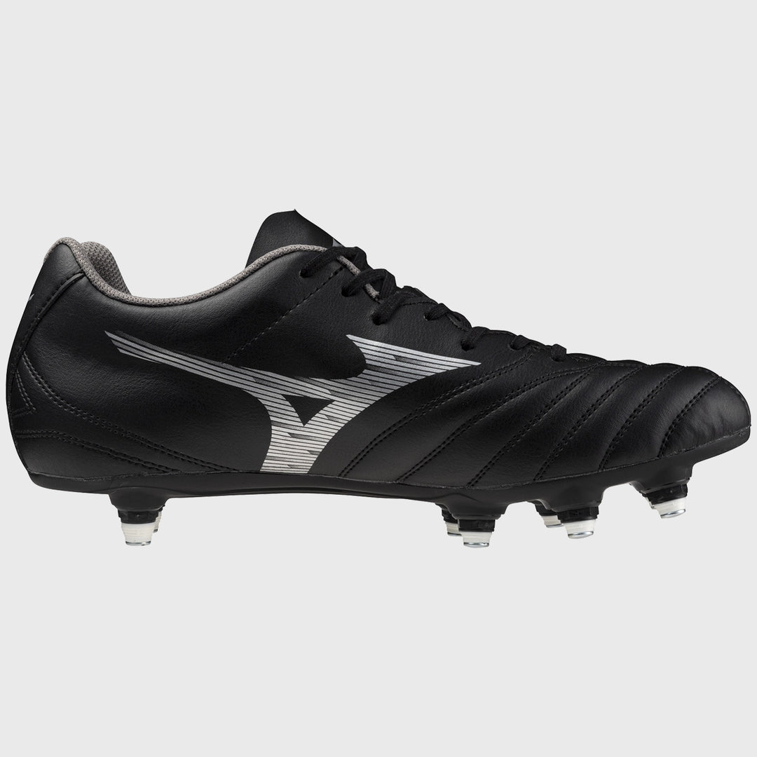 Mizuno Monarcida Neo III Select SI Rugby Boots Black/Silver - Rugbystuff.com