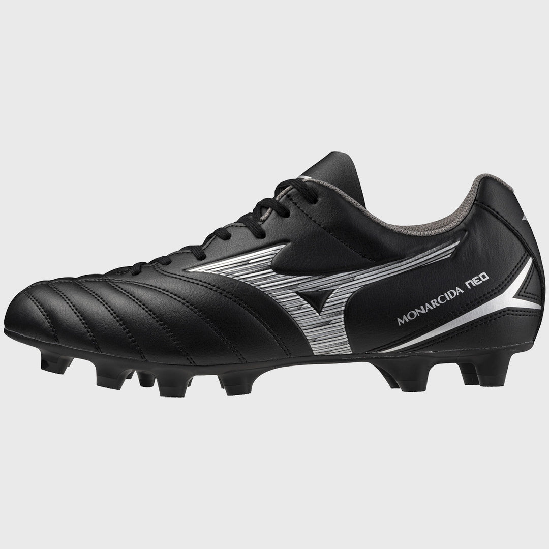 Mizuno Monarcida Neo III Select MD Rugby Boots Black/Silver - Rugbystuff.com