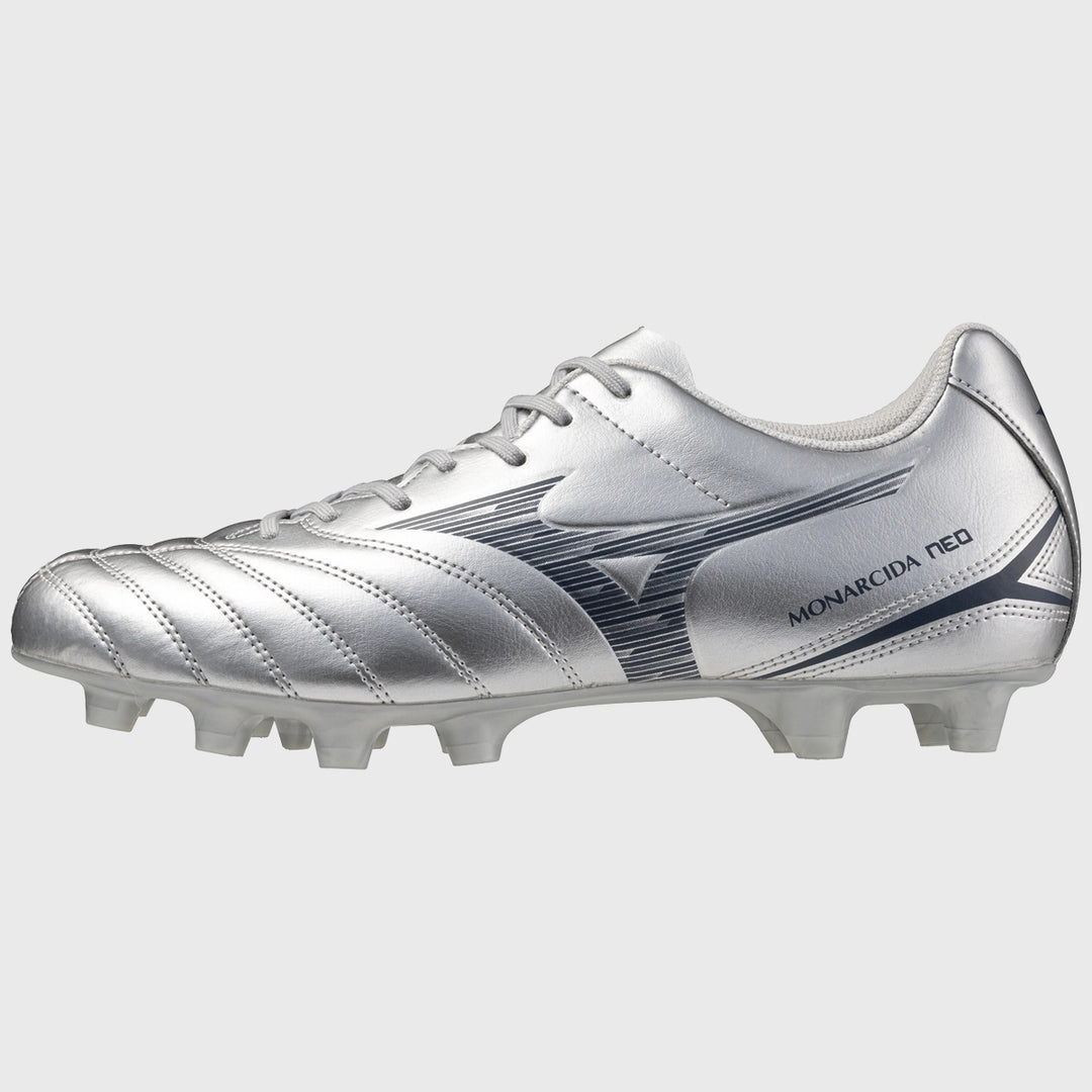 Mizuno Monarcida Neo III Select MD Rugby Boots Galaxy Silver - Rugbystuff.com