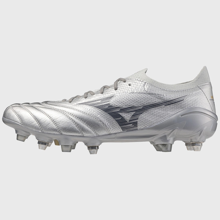 Mizuno Morelia Neo IV Beta Elite Mix Rugby Boots Galaxy Silver - Rugbystuff.com