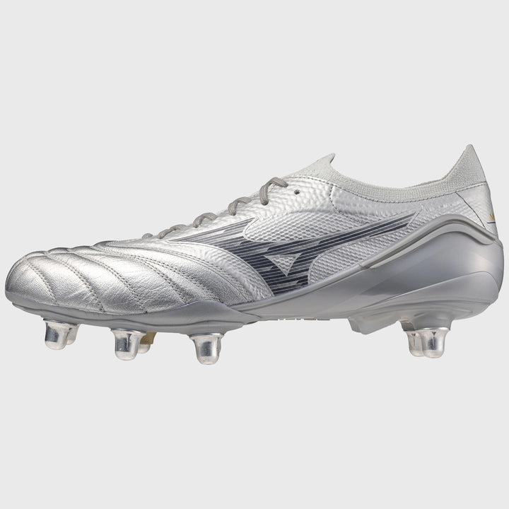 Mizuno Morelia Neo IV Beta Elite SI Rugby Boots Galaxy Silver - Rugbystuff.com