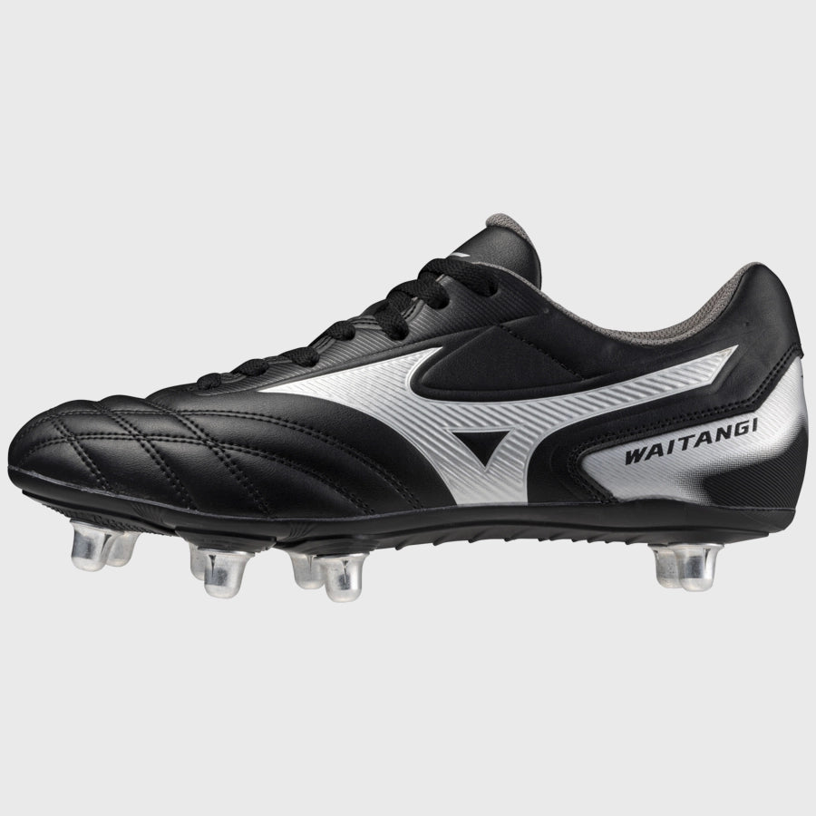 Mizuno Waitangi CL Rugby Boots Black/Silver - Rugbystuff.com