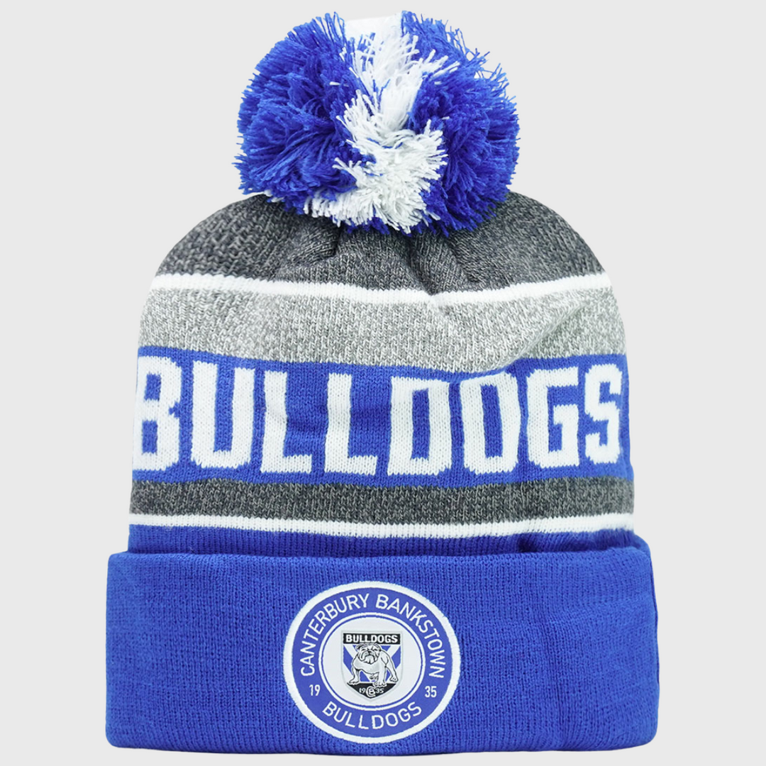 NRL Canterbury Bulldogs Tundra Bobble Beanie Hat - Rugbystuff.com