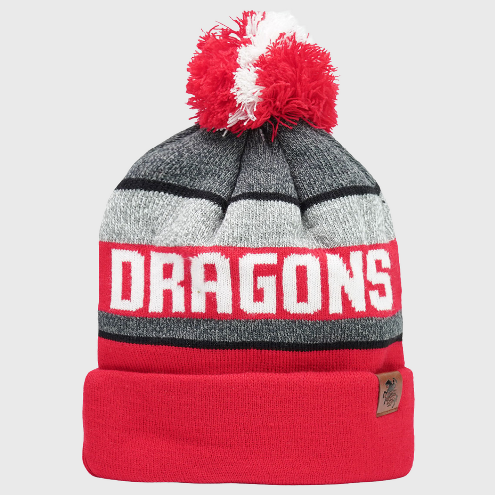 NRL St George Dragons Tundra Bobble Beanie Hat - Rugbystuff.com