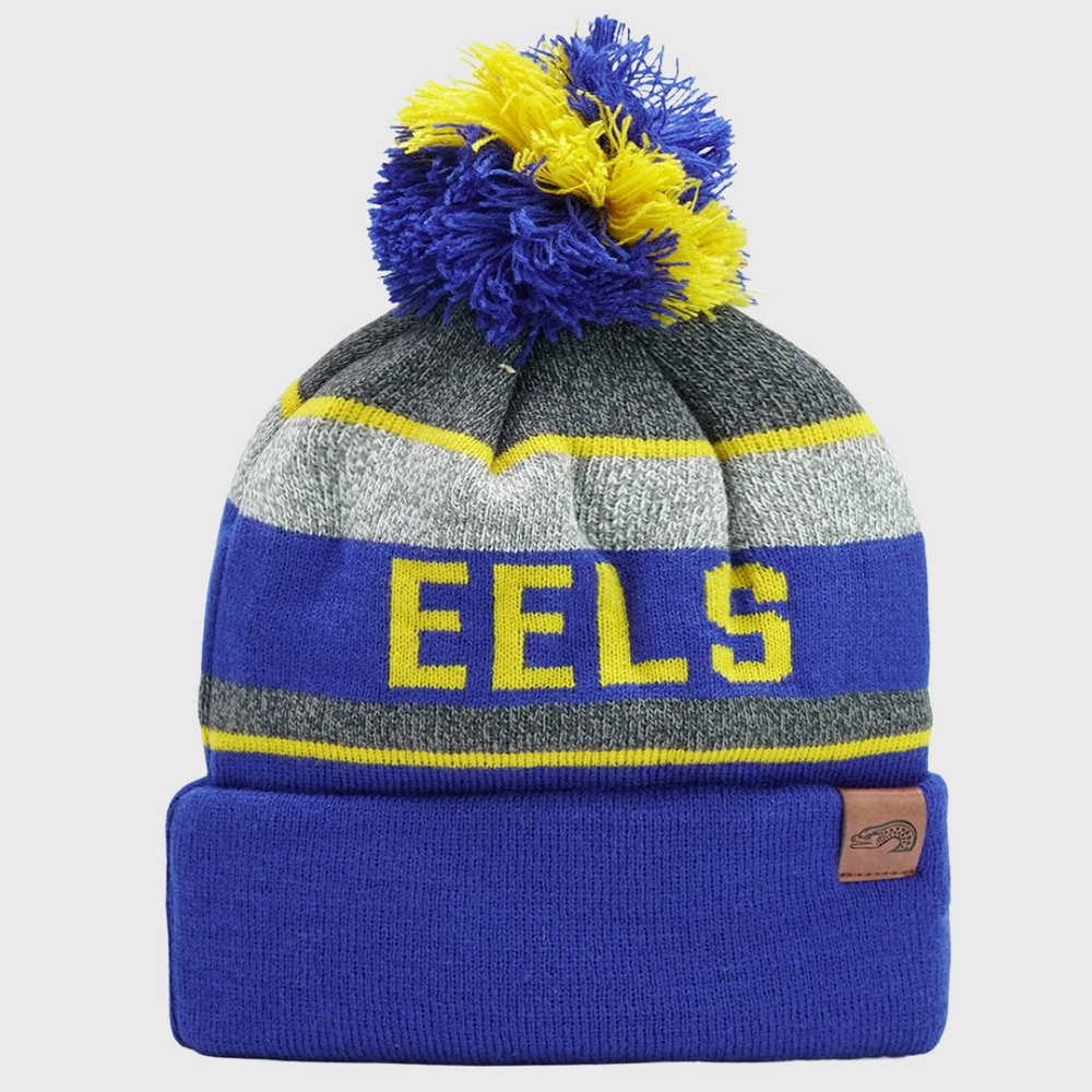 NRL Paramatta Eels Tundra Bobble Beanie Hat - Rugbystuff.com