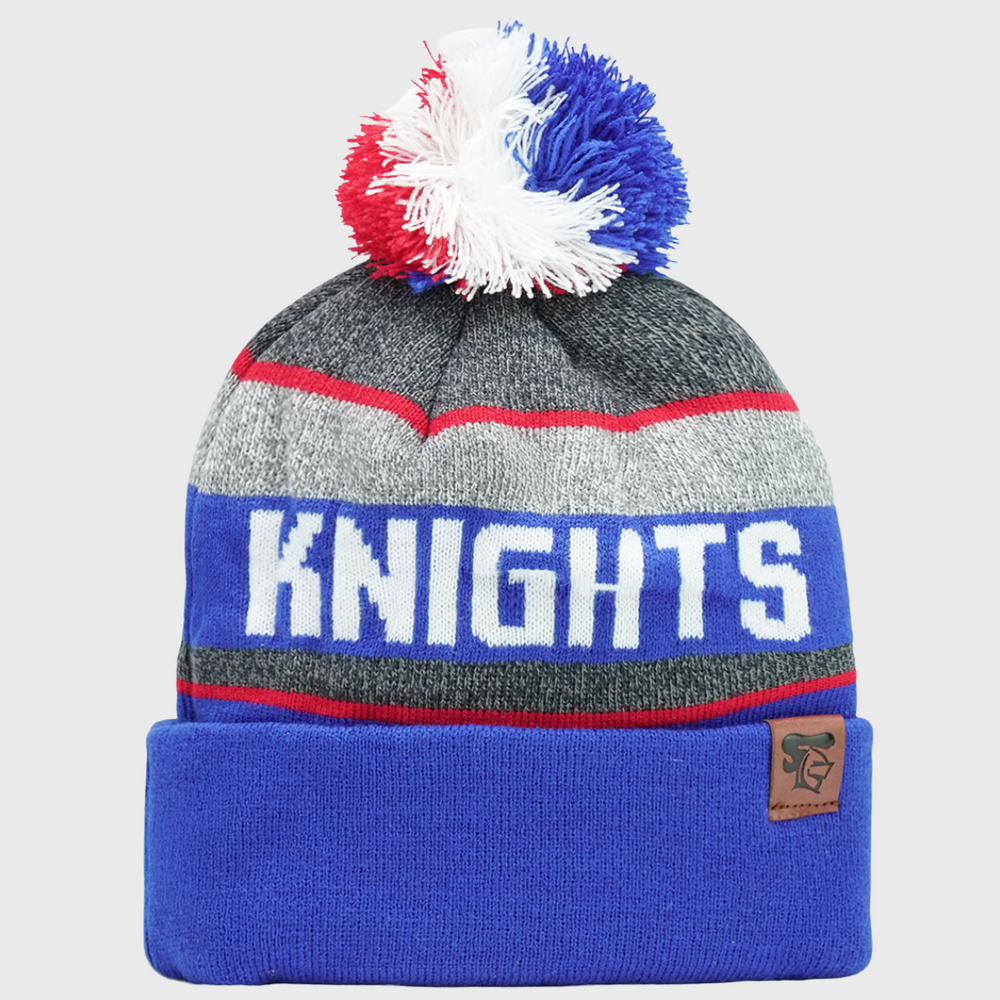 NRL Newcastle Knights Tundra Bobble Beanie Hat - Rugbystuff.com