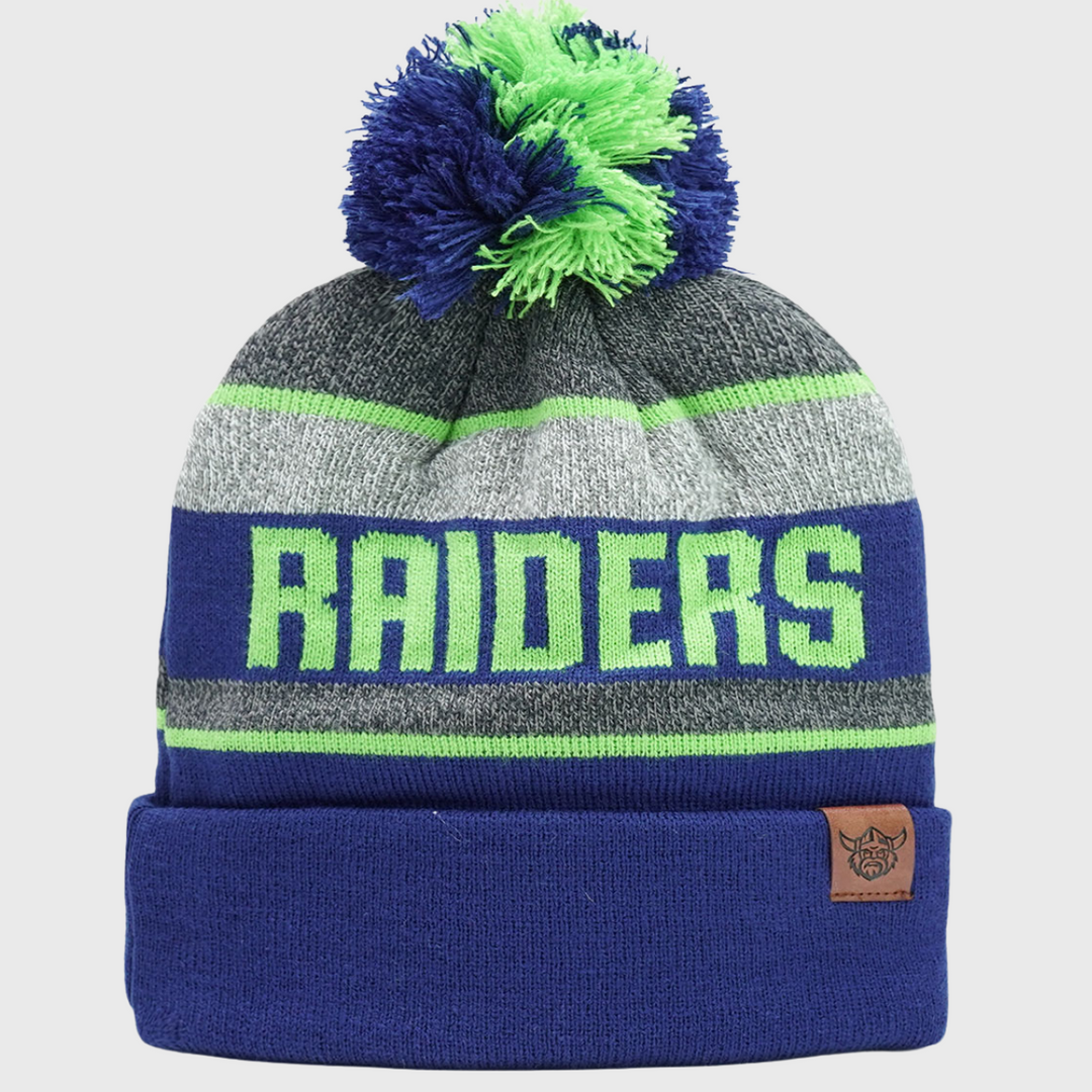 NRL Canberra Raiders Tundra Bobble Beanie Hat - Rugbystuff.com