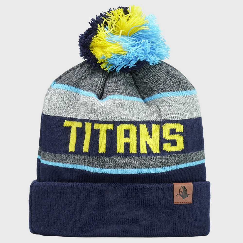 NRL Gold Coast Titans Tundra Bobble Beanie Hat - Rugbystuff.com