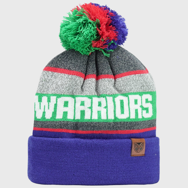 NRL New Zealand Warriors Tundra Bobble Beanie Hat - Rugbystuff.com