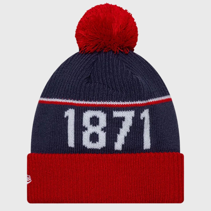 New Era England Rugby 1871 Sport Knit Bobble Beanie Hat Navy - Rugbystuff.com