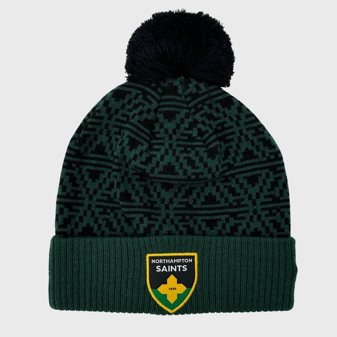 Macron Northampton Saints Bobble Beanie Hat - Rugbystuff.com