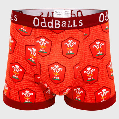 OddBalls Wales Rugby Red Boxer Shorts