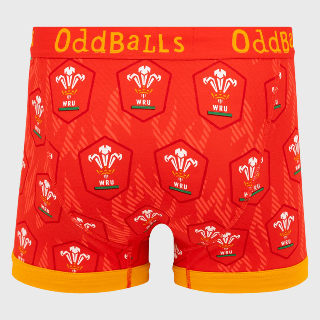 OddBalls Wales Rugby Flame Boxer Shorts - Rugbystuff.com