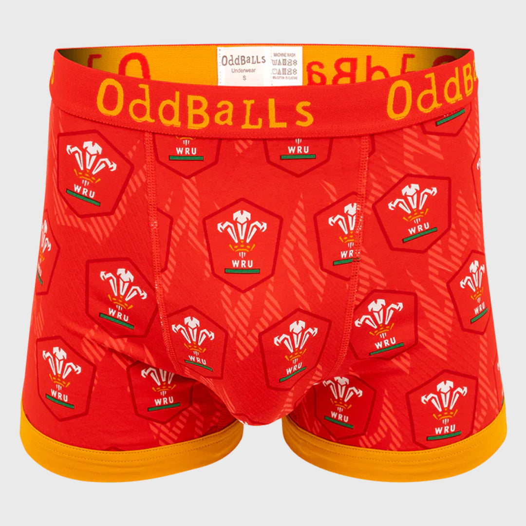 OddBalls Wales Rugby Flame Boxer Shorts - Rugbystuff.com