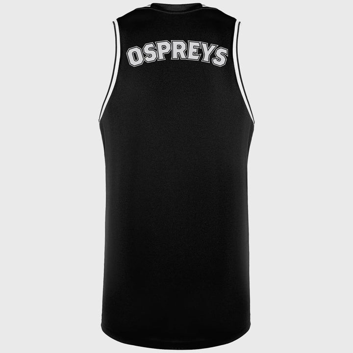 Macron Ospreys Training Basketball Singlet Black - Rugbystuff.com