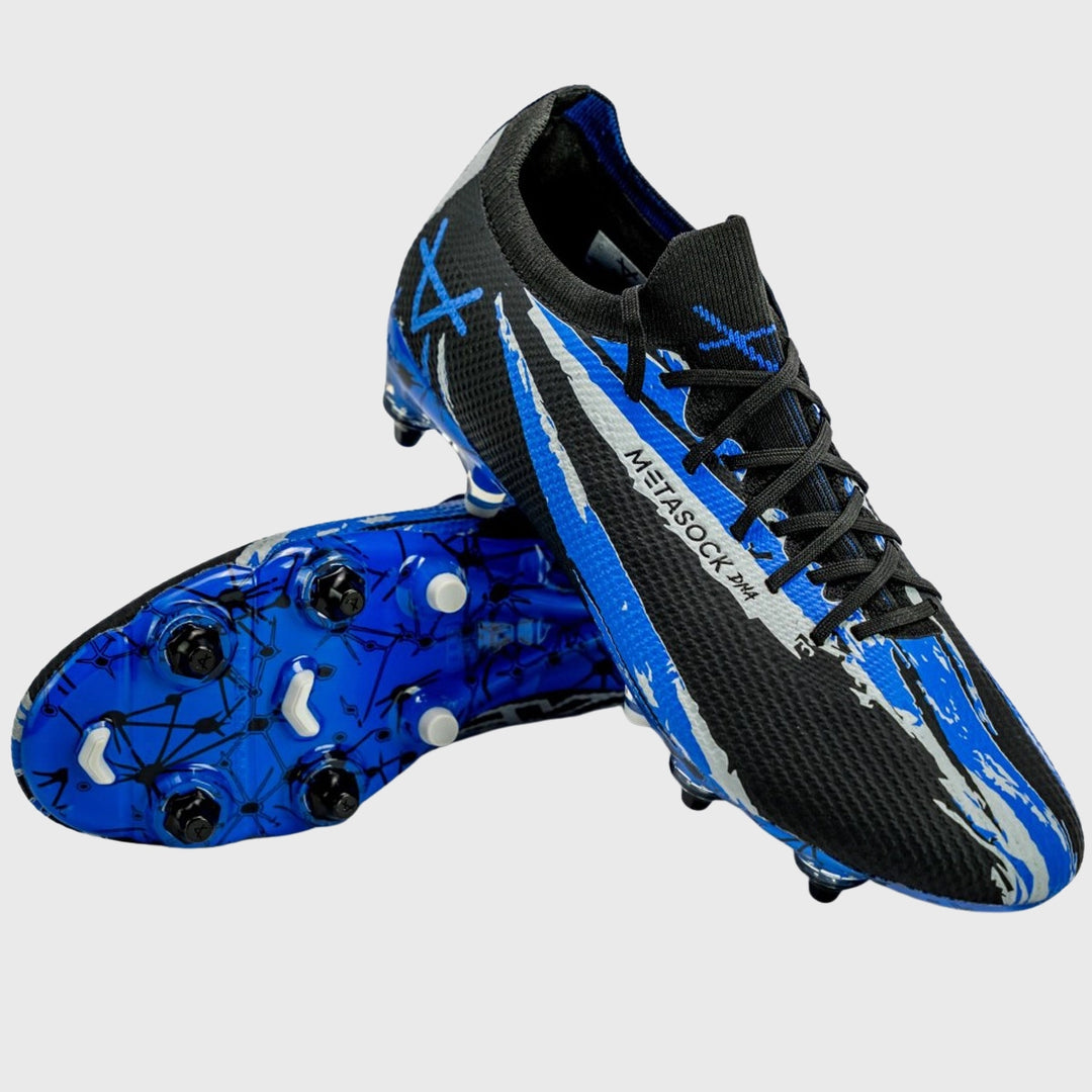 OXEN METASOCK AG Rugby Boots Black/Blue/Grey - Rugbystuff.com