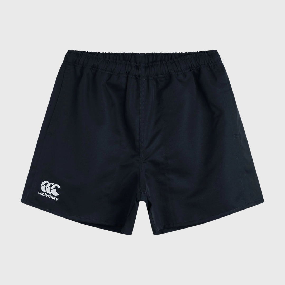 Canterbury Men's Professional Polyester Rugby Shorts Black - with Pockets - Rugbystuff.com