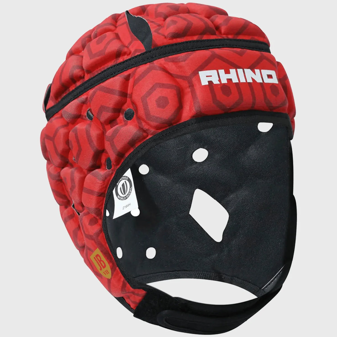 Rhino Junior JB VII Rugby Headguard Red - Rugbystuff.com